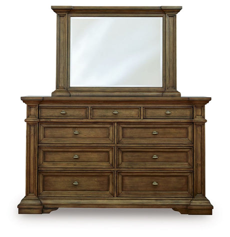 Frantanna - 3 Pc. - Queen Panel Bed, Dresser And Mirror - Brown