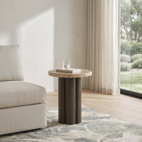 Darimore - Chair Side End Table - Burnished Brown