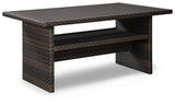 Easy Isle - RECT Multi-Use Table - Dark Brown / Beige
