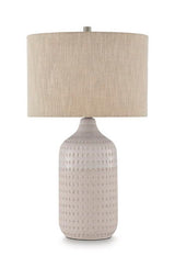 Capwich - Ceramic Table Lamp - Beige / White