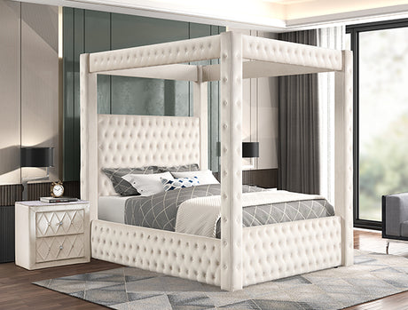 Annabelle Luxury Tufted Canopy Bed