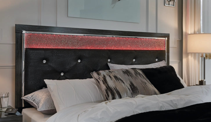 Kaydell LED Diamonds Bed with Storage