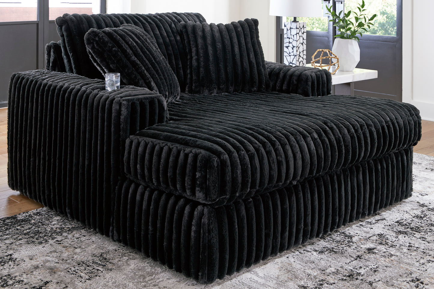 Midnight-Madness Oversized Chaise by Ashley