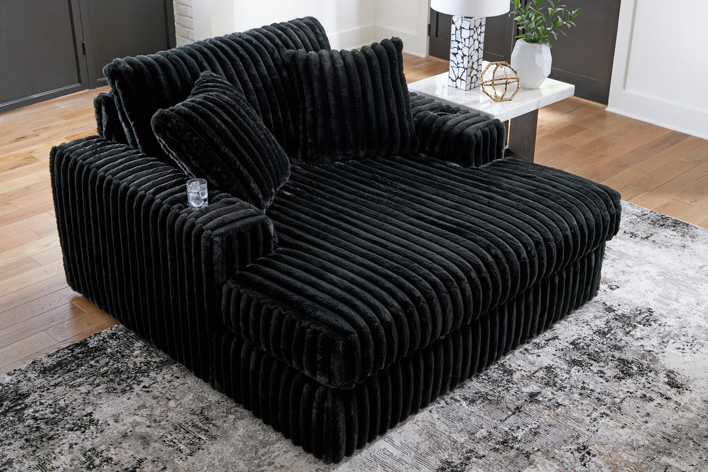 Midnight-Madness Oversized Chaise by Ashley