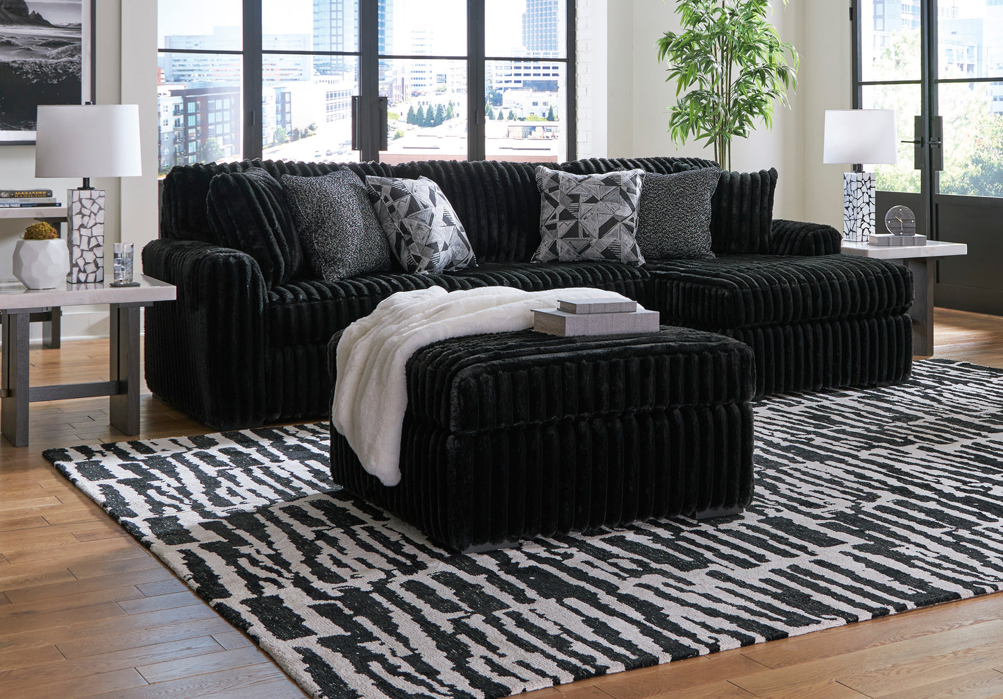 Midnight-Madness 2pc Sectional w/ Chaise by Ashley Furniture