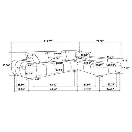Mid-Century ✨ Octavia Tufted Sectional