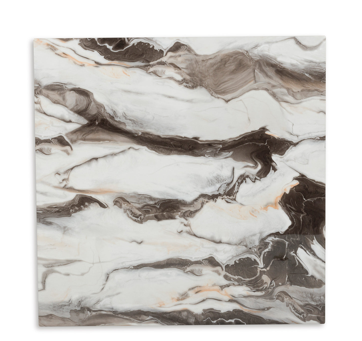 Jeshina Faux Marble Counter Height 5pc Set - Brown