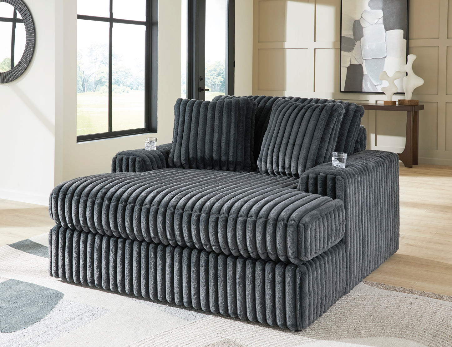 Midnight-Madness Oversized Chaise by Ashley