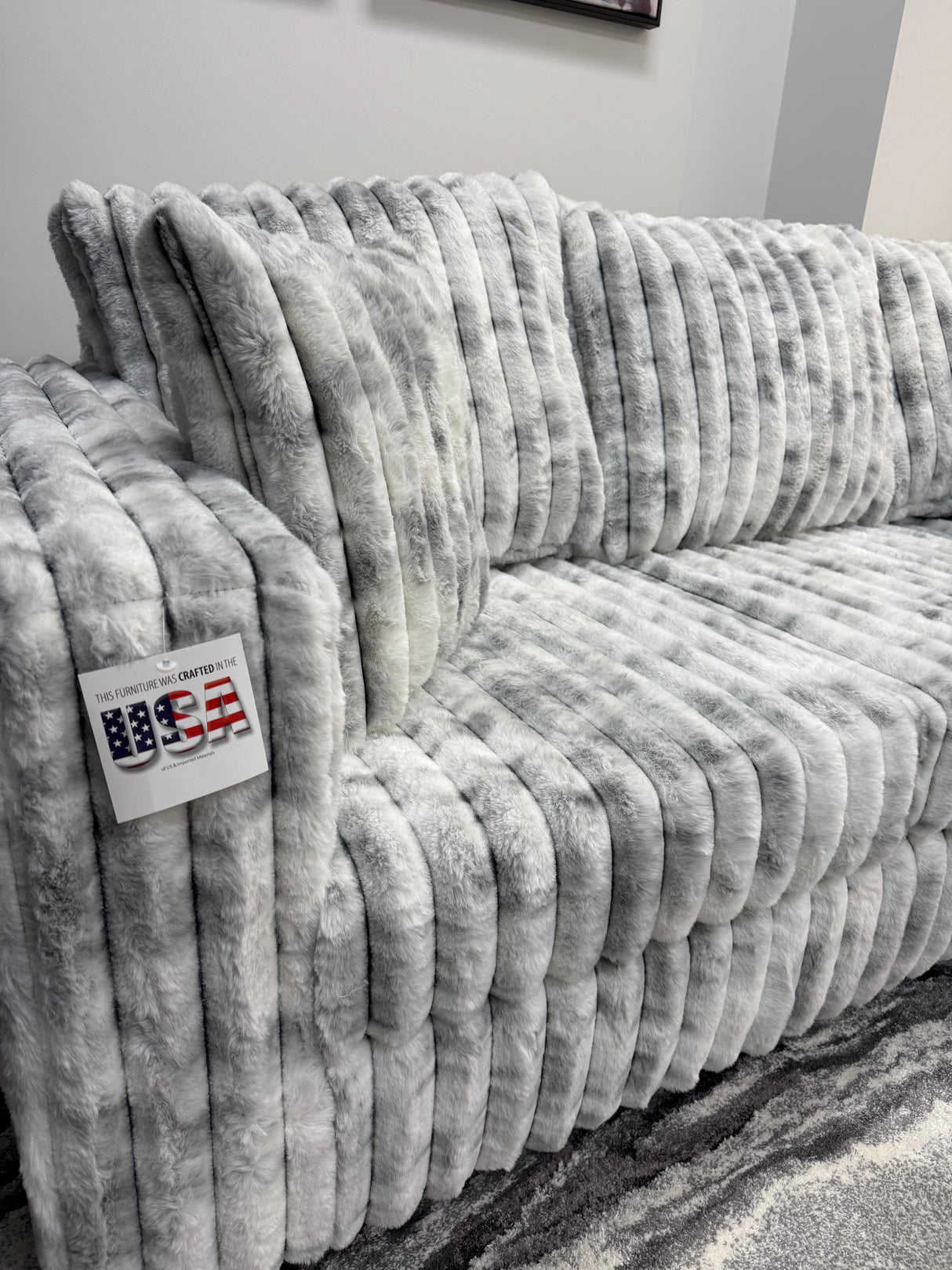 SUPER COZY Corduroy L-Sectional + Ottoman