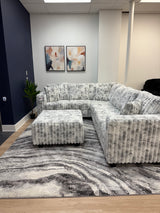 SUPER COZY Corduroy L-Sectional + Ottoman