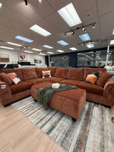 Modern ✨ Luscious Velvet Oversized Sectional 🍊
