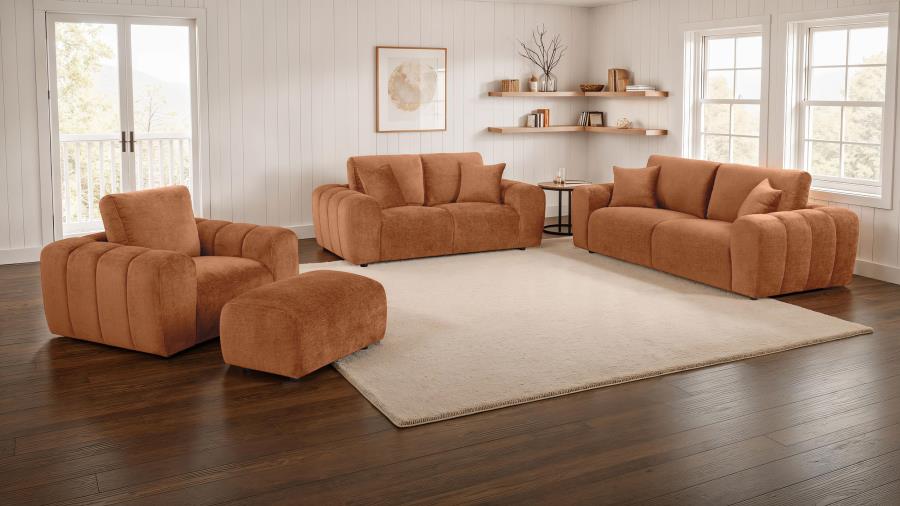 Burnett Chenille Upholstered Wide Arm Sofa