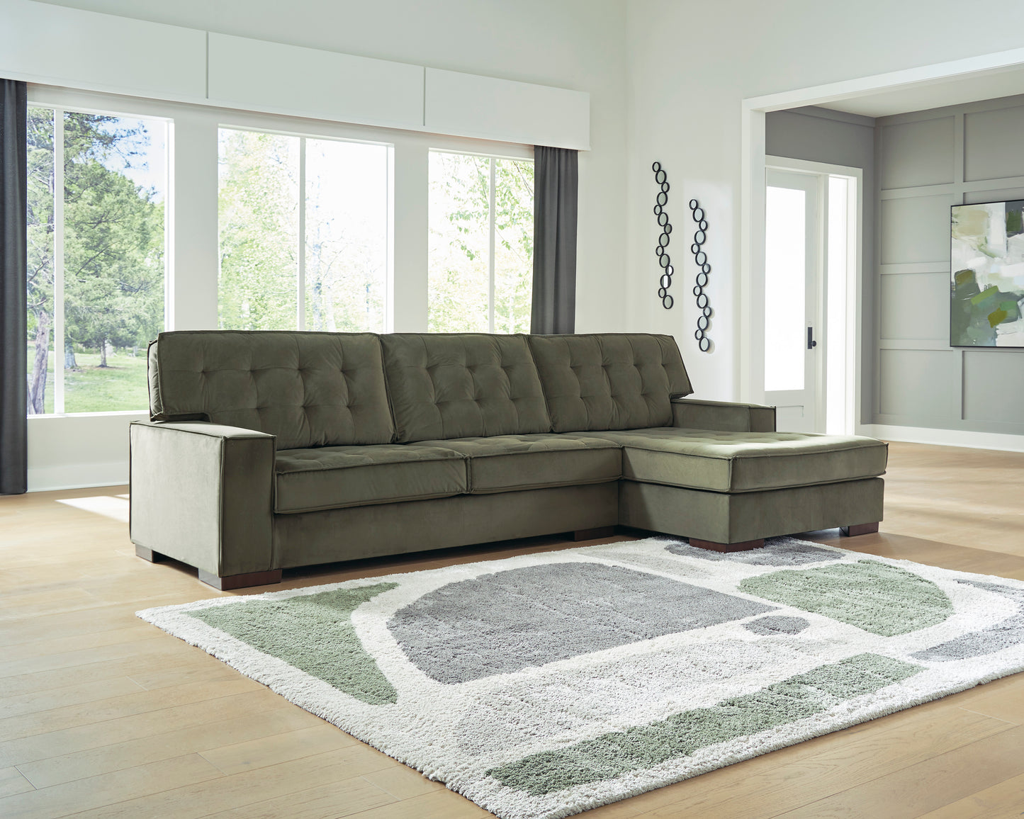 Mid-Century Caspian Town 2pc Sectional by Ashley