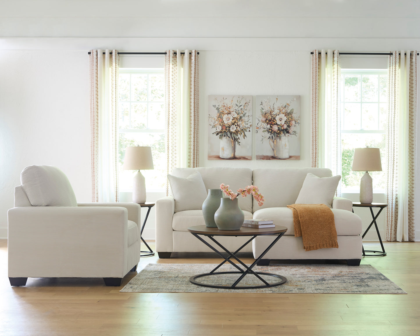 Greenbiar Soft Corduroy Sofa Collection by Ashley