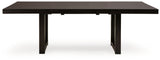 Neymorton - 7 Pc. - Rectangular Extension Table, 6 Side Chairs - Dark Grayish Brown