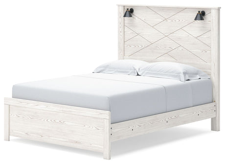 Gerridan - Panel Bed With Sconces