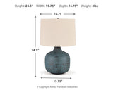 Malthace - Metal Table Lamp  - Patina