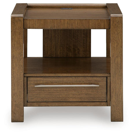 Marxmore - Square End Table - Brown