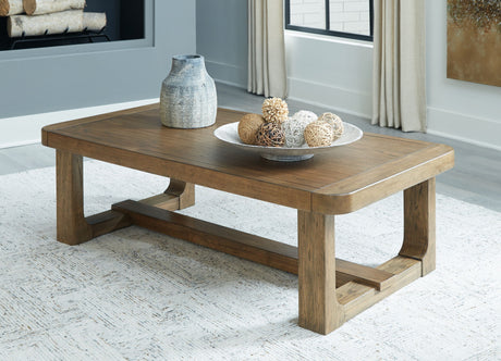 Cabalynn - Rectangular Cocktail Table - Light Brown