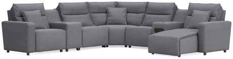 Modmax II - Reclining Sectional - Salt And Pepper