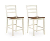 Brinfern - Barstool (Set of 2) - Brown / Antique White