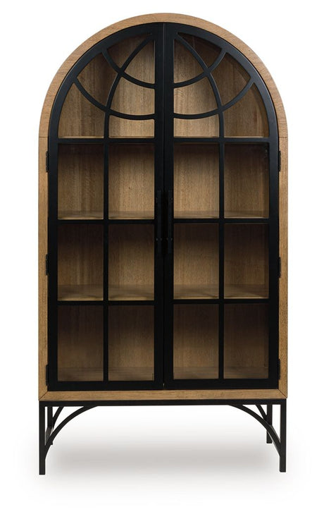 Gwenwich - Accent Cabinet - Natural / Black