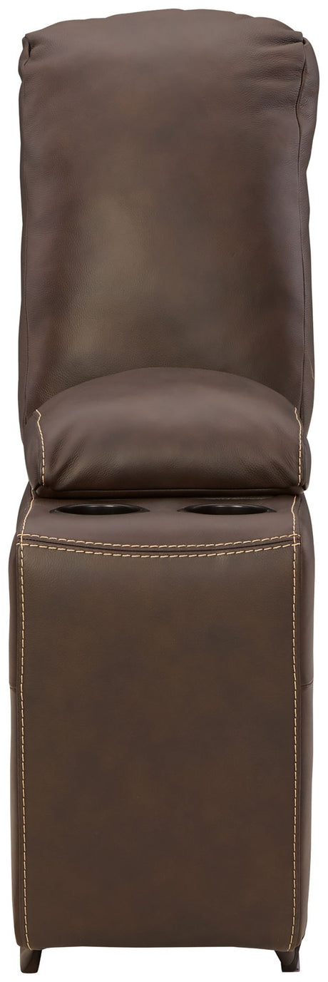 Dunleith - 9-Piece Power Reclining Sectional - Chocolate