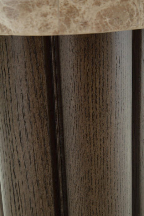 Darimore - Chair Side End Table - Burnished Brown