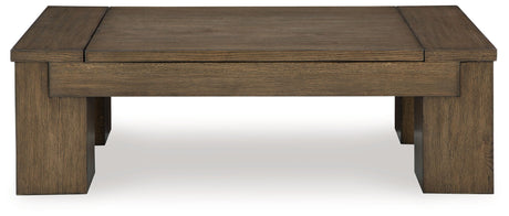 Rosswain - Lift Top Cocktail Table - Warm Brown