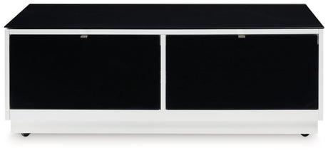 Gardoni - Rectangular Cocktail Table - White / Black