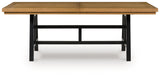 Galliden - Rectangular Dining Room Extension Table - Black / Brown