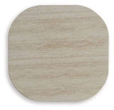 Kimora - Square End Table - Beige / Dark Brown