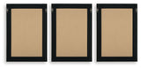 Huddwick - Wall Art Set (Set of 3) - Linen / Black