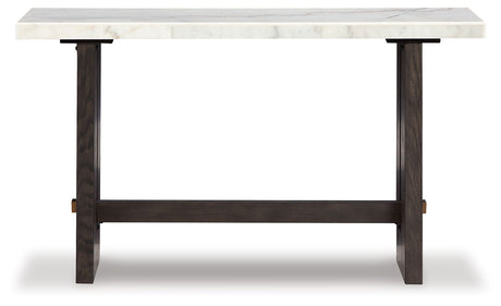 Burkhaus - Sofa Table - White / Dark Brown