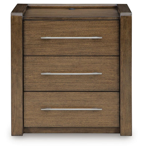 Marxmore - Three Drawer Night Stand - Brown