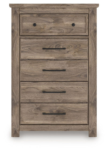 Rusticott - Five Drawer Chest - Brown