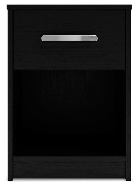 Finch - One Drawer Night Stand - Black