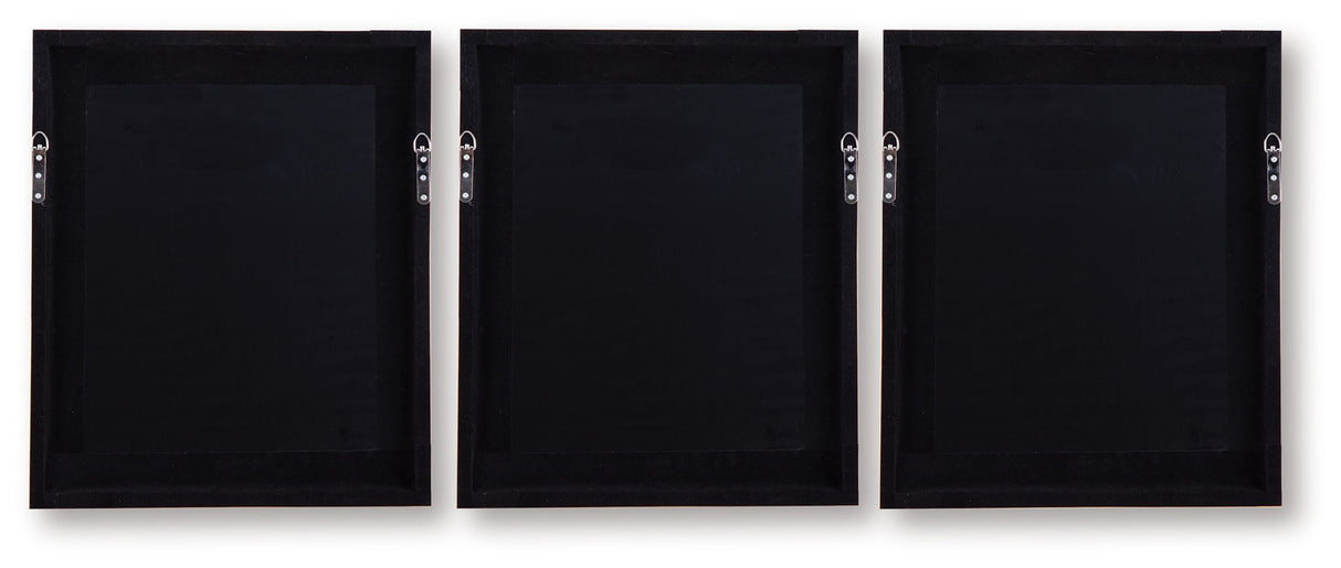 Hendridge - Wall Art Set (Set of 3) - Taupe / White