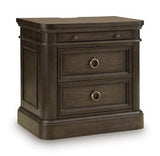 Wickenger - Two Drawer Night Stand - Dark Brown