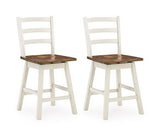 Brinfern - Swivel Stool (Set of 2) - Brown / Antique White