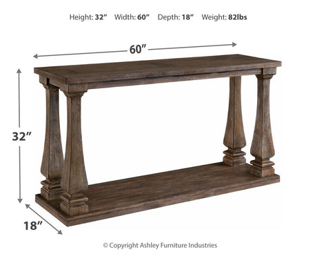 Johnelle - Sofa Table - Gray