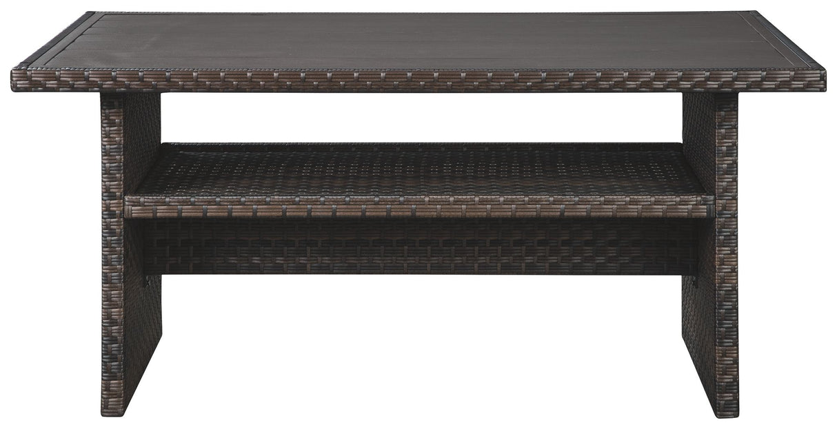 Easy Isle - RECT Multi-Use Table - Dark Brown / Beige