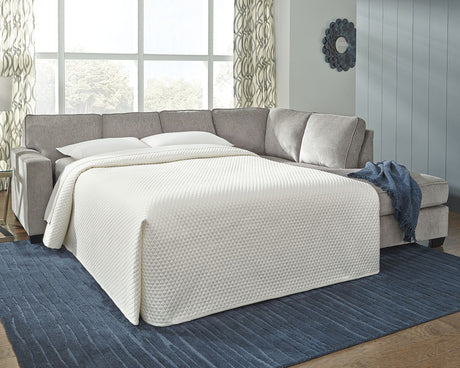 Altari - Right Arm Facing Corner Chaise With Sleeper 2 Pc Sectional - Alloy