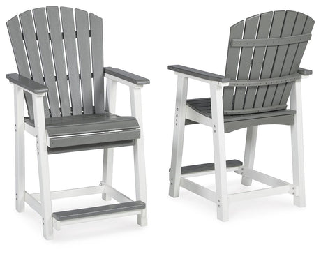 Transville - Barstool (Set of 2) - Gray / White