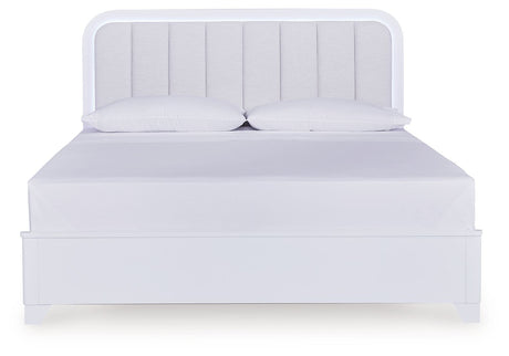 Jarlee - 4 Pc. - King Panel Bed, Dresser, Mirror And Nightstand - White