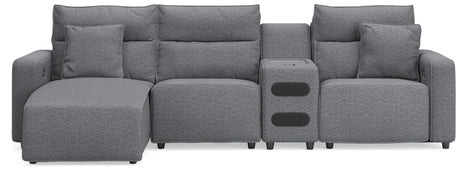 Modmax II - Reclining Sectional - Salt And Pepper
