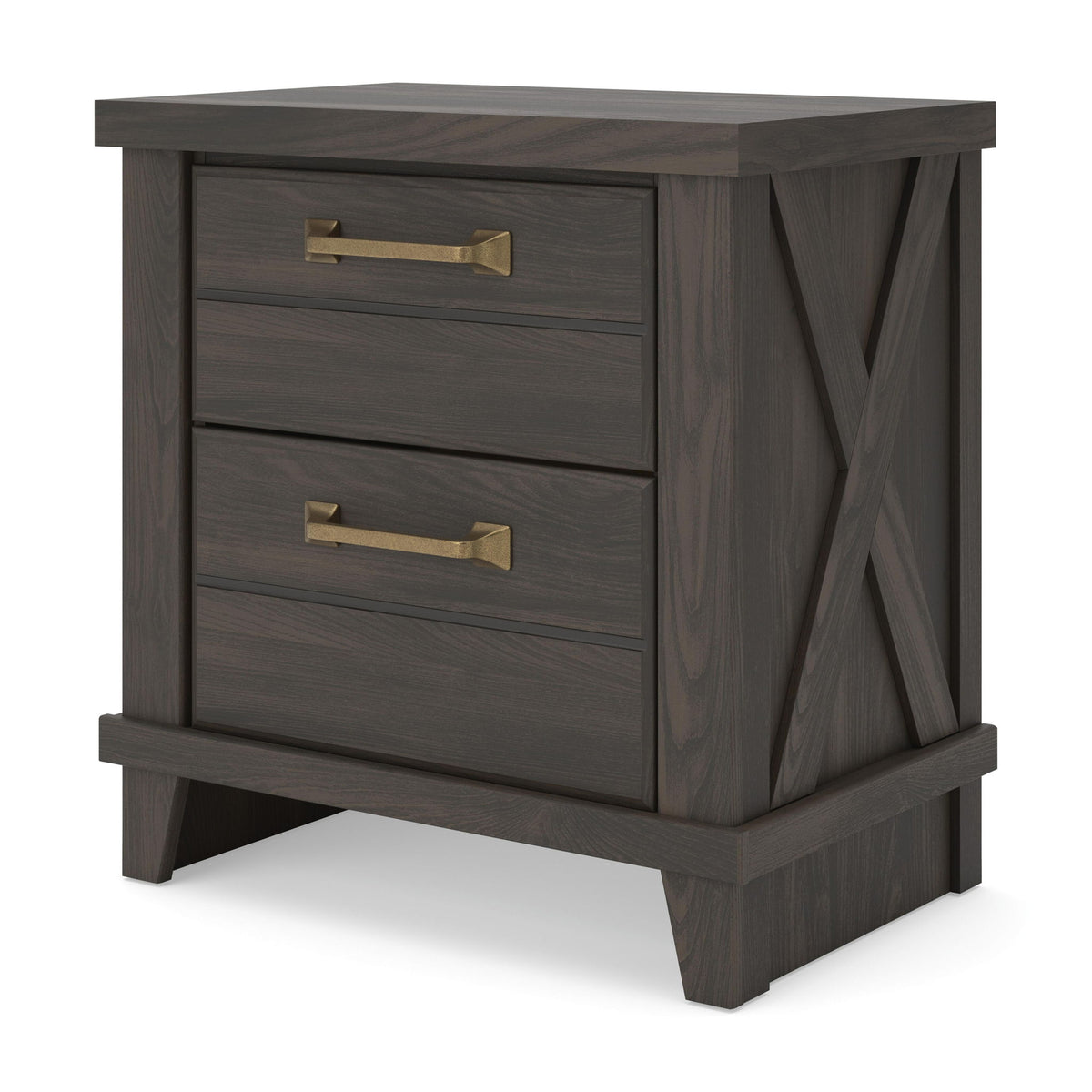 Vonitta Bay - Two Drawer Night Stand - Dark Brown