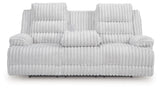 Rhines Falls - Reclining Power Sofa With Drop Down Table - Alloy