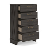 Vonitta Bay - Five Drawer Chest - Dark Brown