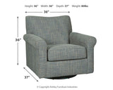 Renley - Swivel Glider Accent Chair - Ash